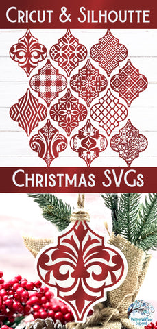 Arabesque Christmas Ornament SVG Bundle SVG Wispy Willow Designs 