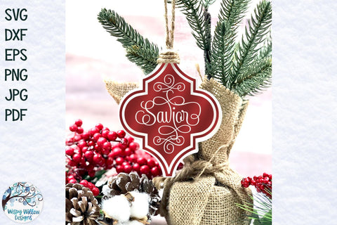 Arabesque Christmas Ornament SVG Bundle SVG Wispy Willow Designs 