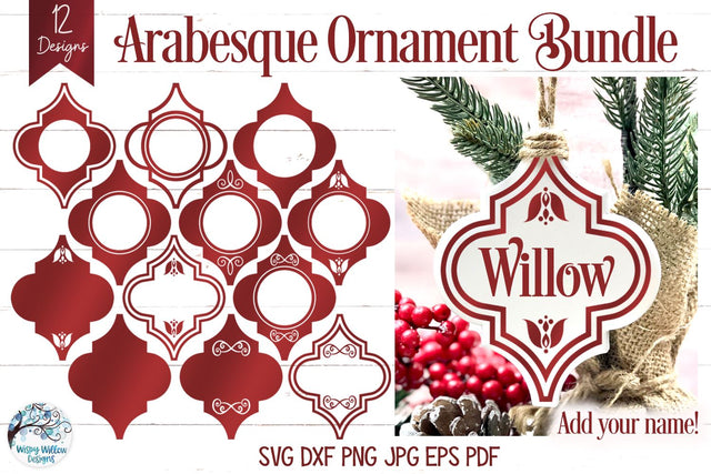 Arabesque Christmas Ornament SVG Bundle Vol 2 SVG Wispy Willow Designs 