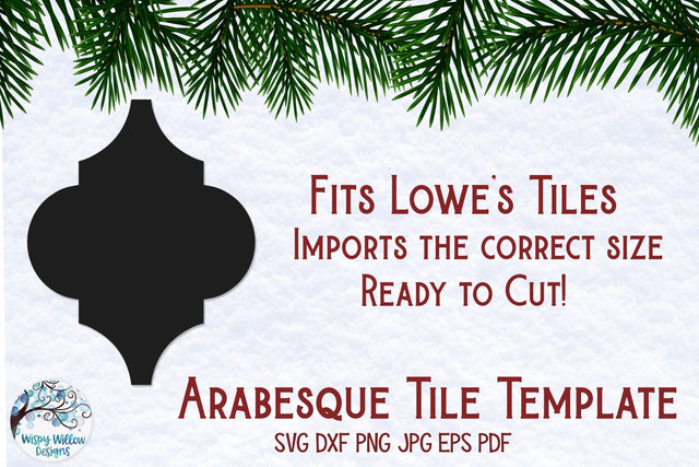 Arabesque Christmas Ornament SVG Template SVG Wispy Willow Designs 