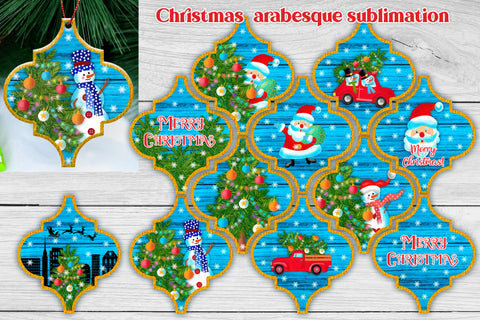 Arabesque Christmas ornaments | Arabesque sublimation Sublimation Svetana Studio 