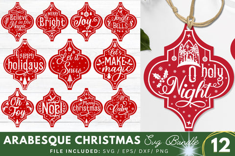 Arabesque Christmas Quotes SVG Bundle SVG Regulrcrative 