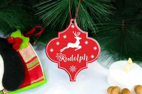 Arabesque Christmas reindeer ornaments bundle png Sublimation Svetana Studio 