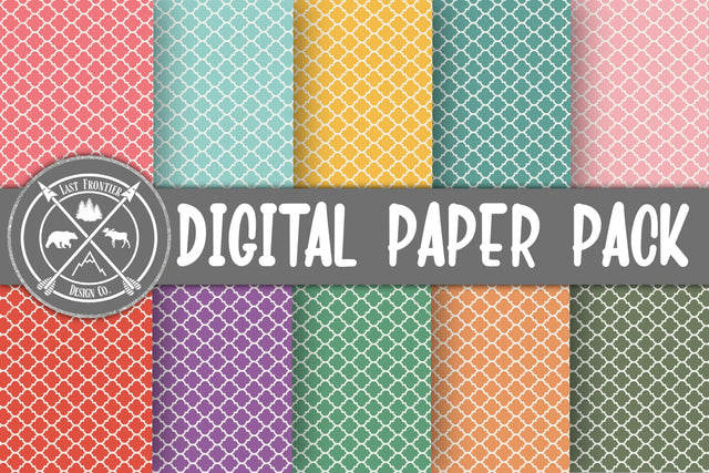 Arabesque Digital Paper pack Digital Pattern Last Frontier Design Co. 