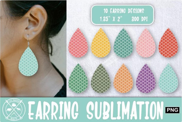 Arabesque Earrings Sublimation|Earrings png Sublimation Last Frontier Design Co. 