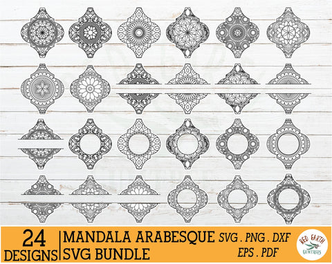 Arabesque mandala bundle SVG, Arabesque Mandala monogram SVG SVG Redearth and gumtrees 