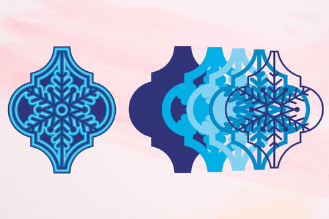 Arabesque Snowflake Layered 2 3D Paper zafrans studio 
