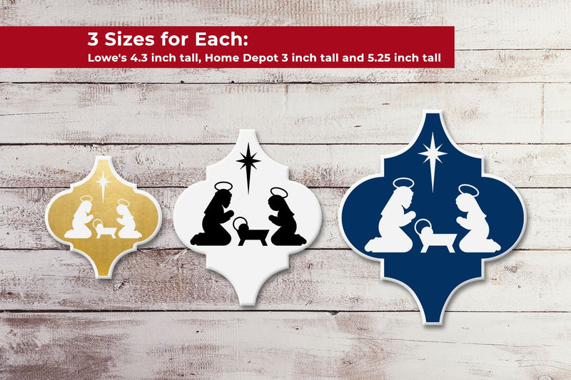 Arabesque Tile Christmas Nativity Scene Ornament SVG SVG Risa Rocks It 