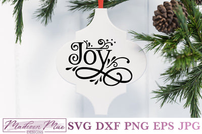 Arabesque Tile Christmas Ornament Svg, Joy SVG Madison Mae Designs 