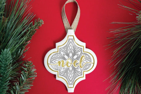 Arabesque Tile Christmas Ornaments SVG - Mandala Ornaments SVG Old Market 