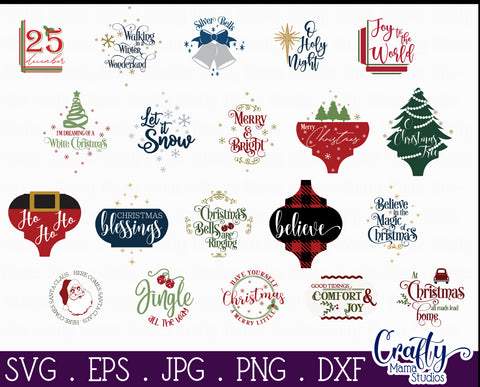 Arabesque Tile Ornament Bundle, Christmas Svg Bundle 20 Files SVG Crafty Mama Studios 