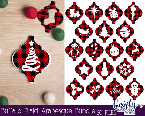Arabesque Tile Ornament Bundle, Christmas Svg Bundle SVG Crafty Mama Studios 