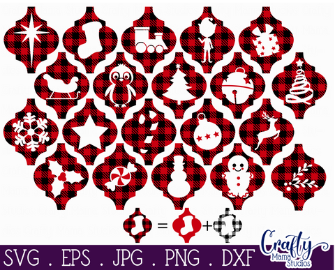 Arabesque Tile Ornament Bundle, Christmas Svg Bundle SVG Crafty Mama Studios 