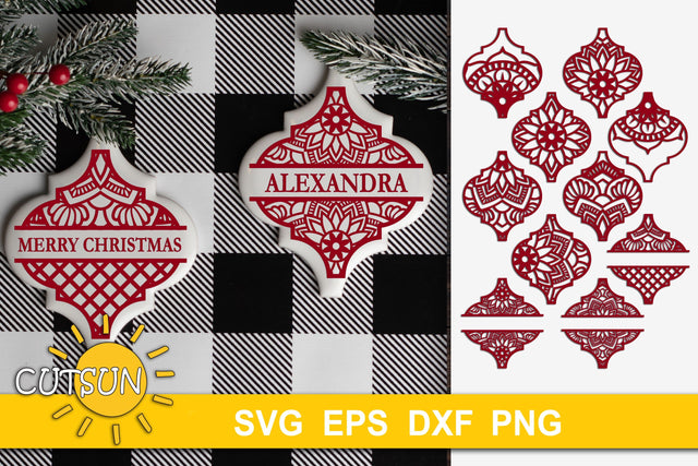 Arabesque Tile Ornament bundle SVG PNG EPS DXF SVG CutsunSVG 