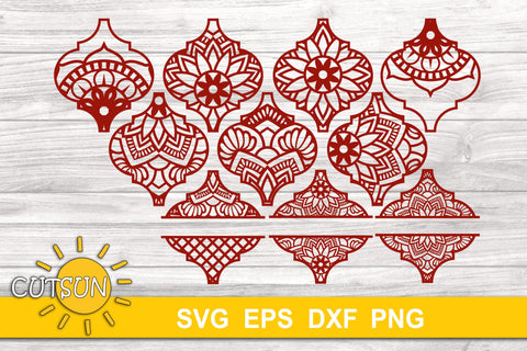 Arabesque Tile Ornament bundle SVG PNG EPS DXF SVG CutsunSVG 