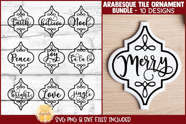 Arabesque Tile Ornament Bundle Vol 1 | Christmas SVG SVG Cheese Toast Digitals 