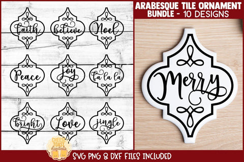 Arabesque Tile Ornament Bundle Vol 1 | Christmas SVG SVG Cheese Toast Digitals 