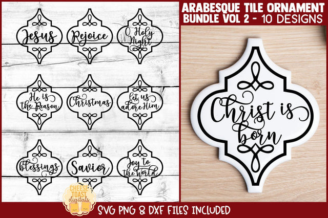 Arabesque Tile Ornament Bundle Vol 2 | Christmas SVG SVG Cheese Toast Digitals 