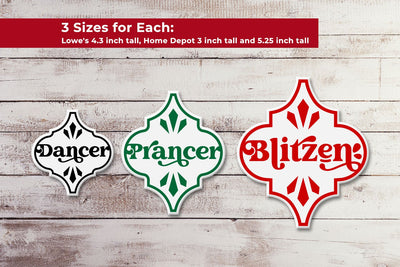 Arabesque Tile Ornament Reindeer Names SVG SVG Risa Rocks It 