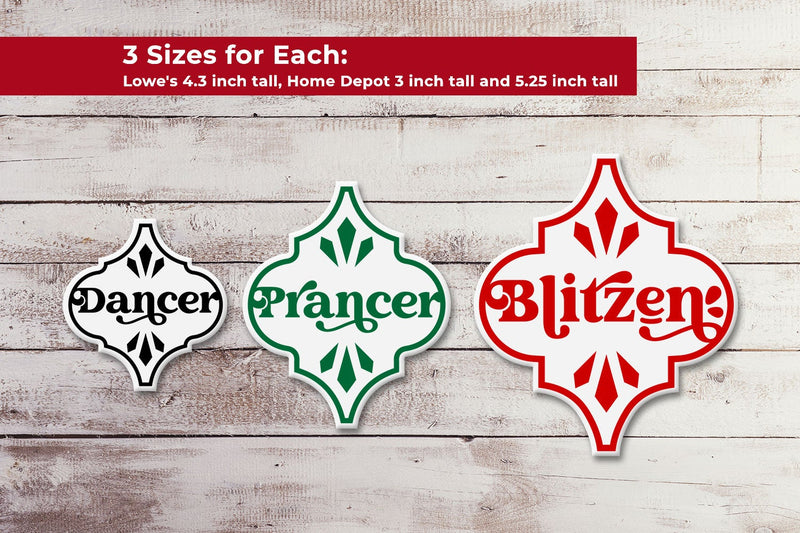 Arabesque Tile Ornament Reindeer Names SVG SVG Risa Rocks It 