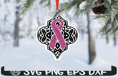 Arabesque Tile Ornament - Ribbon- Christmas- SVG PNG DXF EPS SVG On the Beach Boutique 