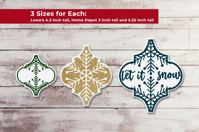 Arabesque Tile Ornament Snowflake Trio SVG SVG Risa Rocks It 