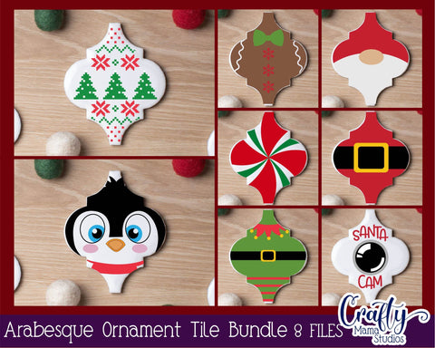 Arabesque Tile Ornament Svg - Christmas Ornament Svg SVG Crafty Mama Studios 