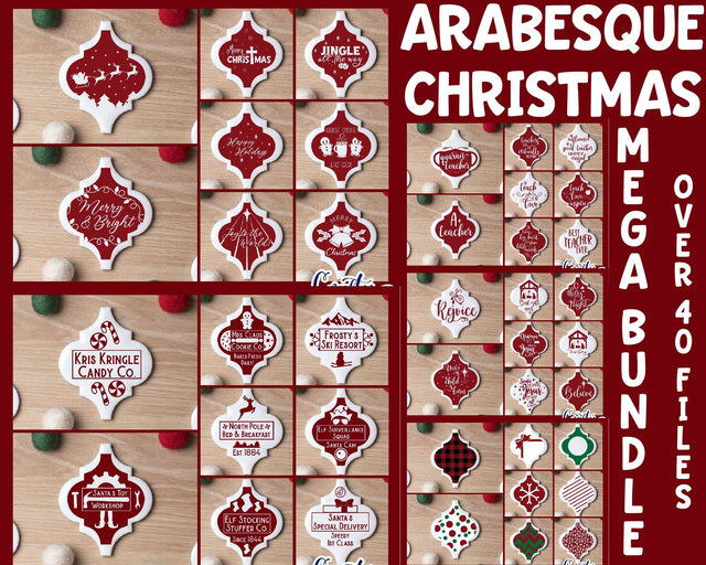 Arabesque Tile Ornament Svg - Christmas Svg - Mega Bundle SVG Crafty Mama Studios 