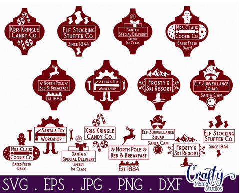 Arabesque Tile Ornament Svg - Santa Claus - Christmas Svg SVG Crafty Mama Studios 
