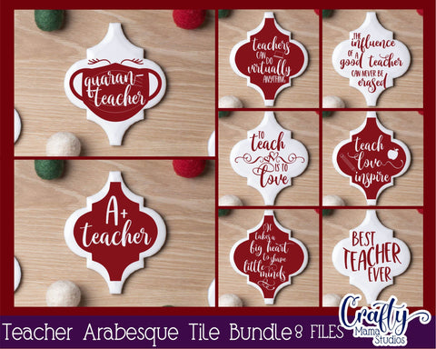 Arabesque Tile Ornament Svg - Teacher Gift Svg - Christmas Svg SVG Crafty Mama Studios 