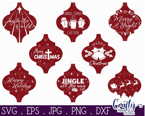 Arabesque Tile Svg - Christmas Ornament Svg SVG Crafty Mama Studios 