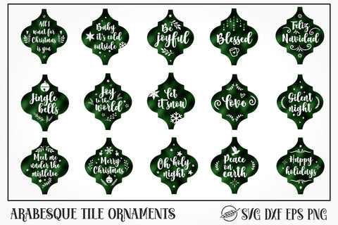 Arabesque tiles Christmas ornaments 1 SVG Boertiek 