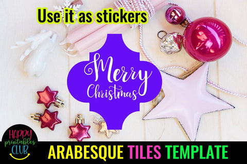 Arabesque Tiles Template- Arabesque Tiles Ornament Template SVG Happy Printables Club 