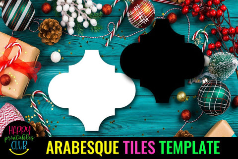 Arabesque Tiles Template- Arabesque Tiles Ornament Template SVG Happy Printables Club 