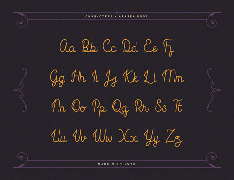 Arasea Bugs Script Handwritten Font inferno.studio3 