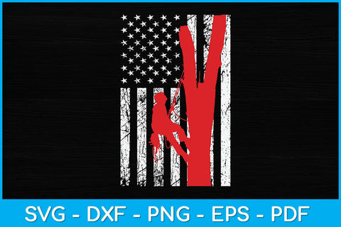 Arborist Patriotic Gift Distressed American Flag 4th of July Design SVG artprintfile 