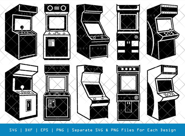 Arcade SVG Cut Files | Arcade Silhouette | Sketch Same Machine Svg | Video Game Svg | Game Retro Computer Svg | Game Machine Svg | Arcade Bundle SVG ETC Craft 