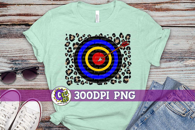 Archery and Leopard PNG for Sublimation Sublimation Greedy Stitches 