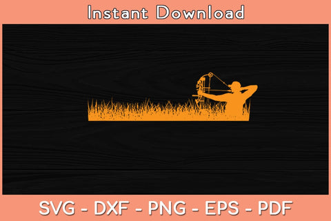 Archery Bow Hunter Cutting File SVG Helal 