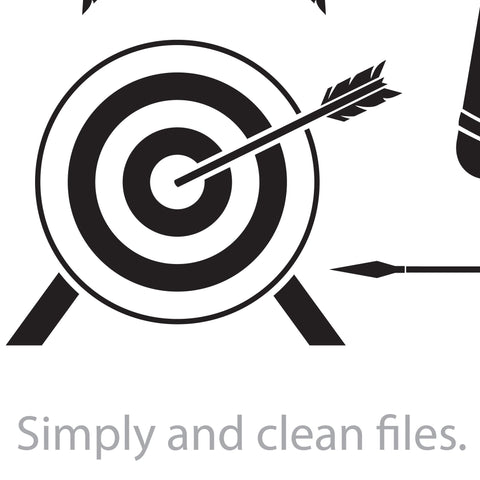 Archery icons set SVG TribaliumArtSF 