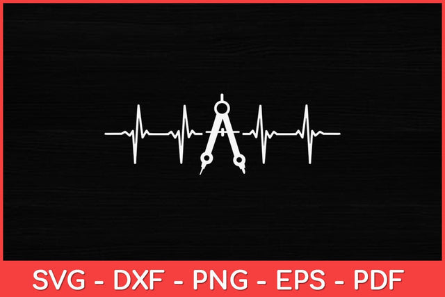 Architect Tool Heartbeat Pulse Svg Design SVG artprintfile 