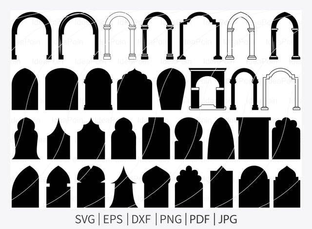 Architectural Arches svg, Arch SVG, Arch svg bundle, Arch wedding invitation template, Arch Frame svg, Arches Png, Architecture Clipartl SVG Dinvect 