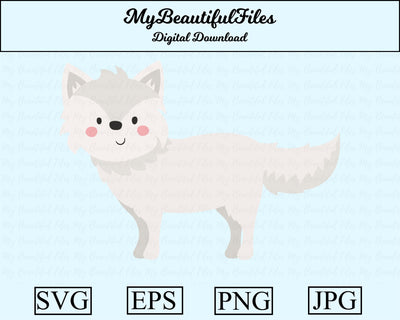 arctic fox - animal SVG MyBeautifulFiles 