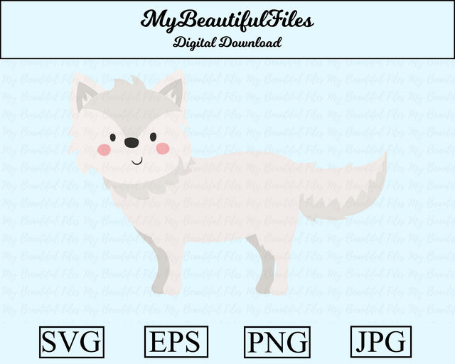 arctic fox - animal SVG MyBeautifulFiles 