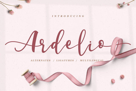 Ardelio Modern Script Font Font Kotak Kuning Studio 