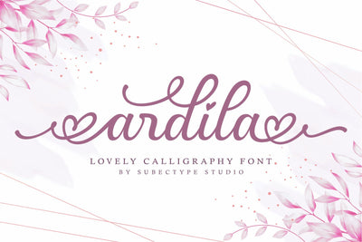 Ardila - lovely font Font Subectype Studio 