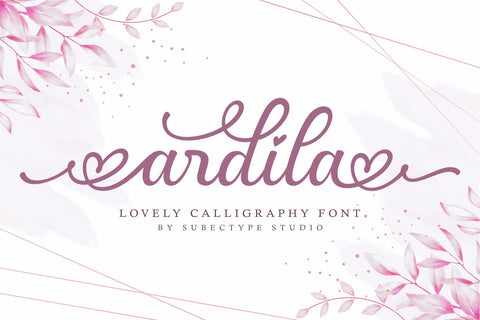 Ardila - lovely font Font Subectype Studio 
