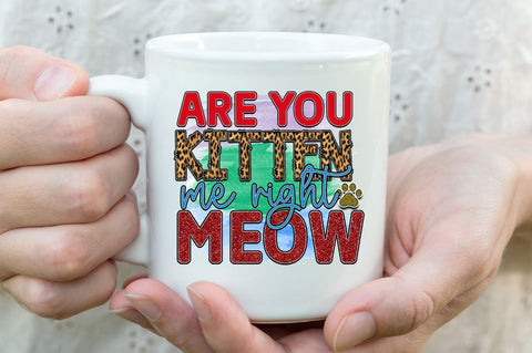 Are you kitten me right meow Sublimation PNG, Sublimation Cat Design Sublimation Regulrcrative 