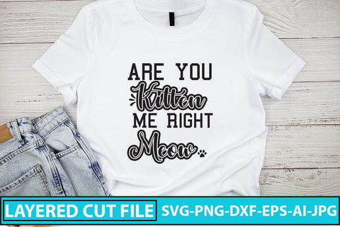 Are You Kitten Me Right Meow SVG Cut File SVG Syaman 