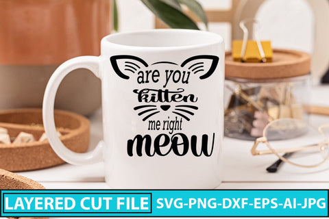 are you kitten me right meow SVG Cut File SVG Syaman 